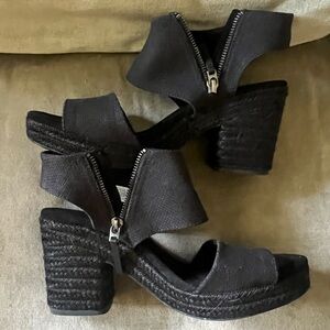 Toms Black Women's Heeled Sandals